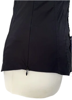 VAN LAACK Damenbluse schwarz mit seitlichem Zipper Gr. 36 - Bild 4