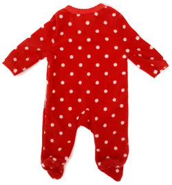 So Cute Baby Weihnachtsoverall rot gepunktet Gr. 56  - Bild 2