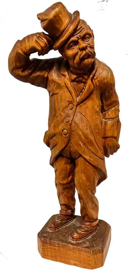 Brienzer Holzfigur „Der lebensfrohe Herr“ – Handgeschnitzt, 52cm – Bild 1