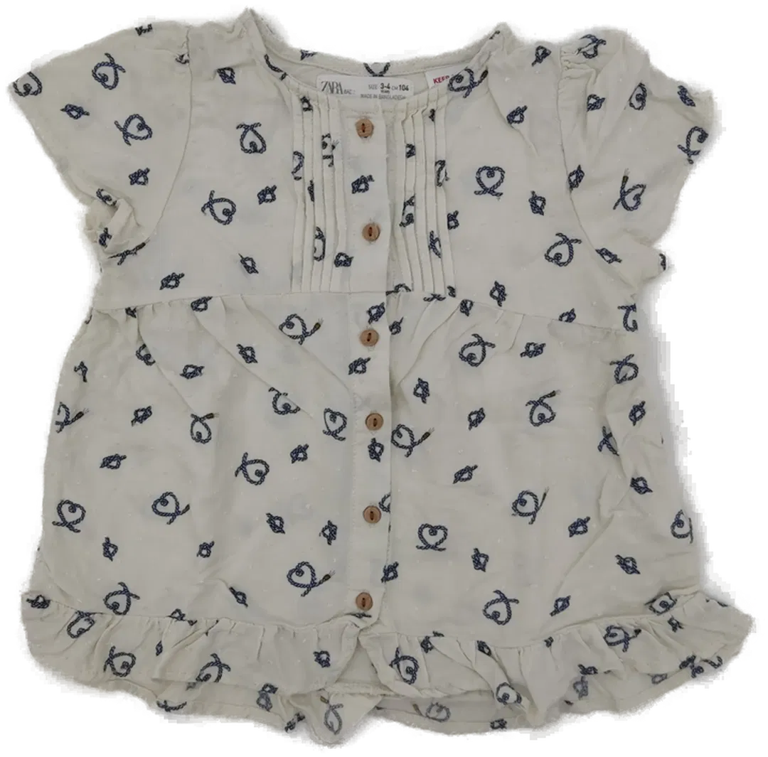 Zara Kinder Shirt weiß Gr.104 - Bild 1