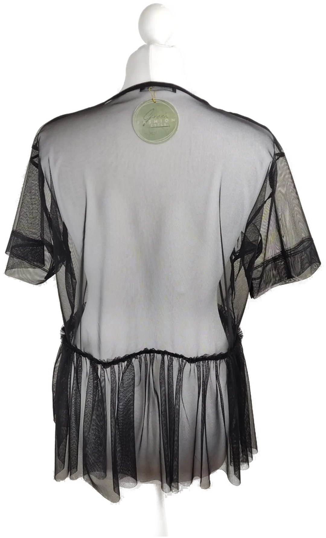 Zara Damen-Oberteil Transparent Schwarz | Abendmode – Bild 2