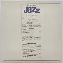 Vinyl LP - Europa Jazz - Holiday, Young, Parker, Tatum  - Bild 2