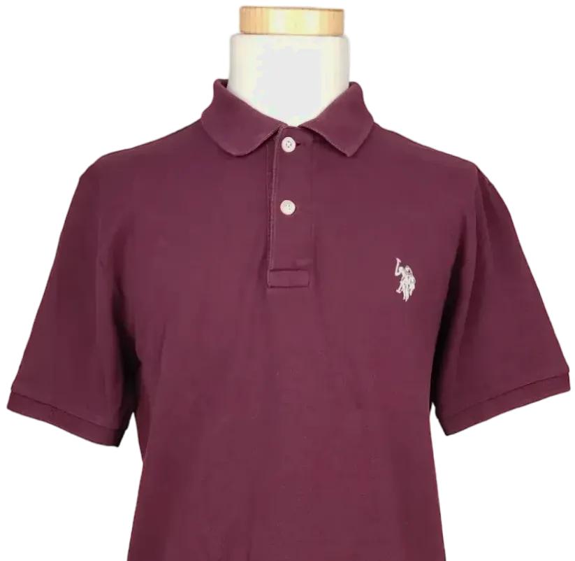 U.S. POLO ASSN Jungen Polo Shirt, burgunderrot - Gr. 8 – Bild 3