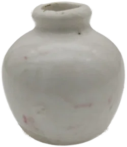 Puppenhaus Zubehör: Miniatur Keramikvase mit Blumenmotiv | Sammlerstück  – Vorschau 3