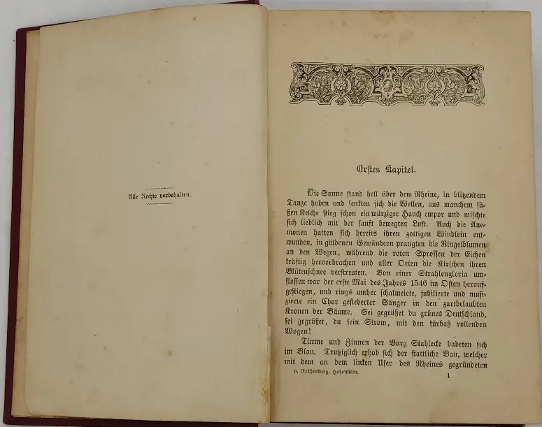 Buch "Von dem Hohensteine am Rheine" von Adelheid von Rothenburg 1892 – Bild 4
