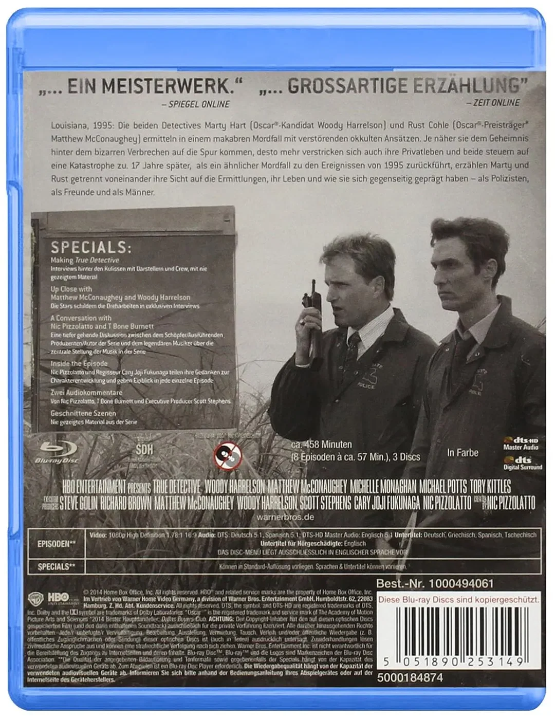 Blu Ray True Detective – Staffel 1 | Blu-ray 3-Disc Set | Matthew McConaughey, Woody Harrelson | HBO-Serie – Bild 2