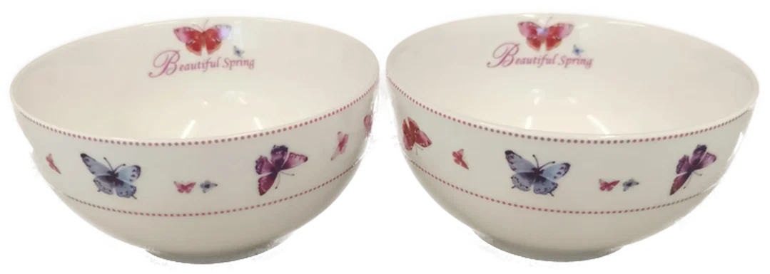 Landscape, 2 Schüsseln, Bowls, Schmetterlinge – Bild 2