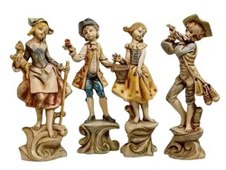 Abele SIMONETTI Depose Italy – 4er Set Vintage-Figuren Sammlerstücke - Bild 2