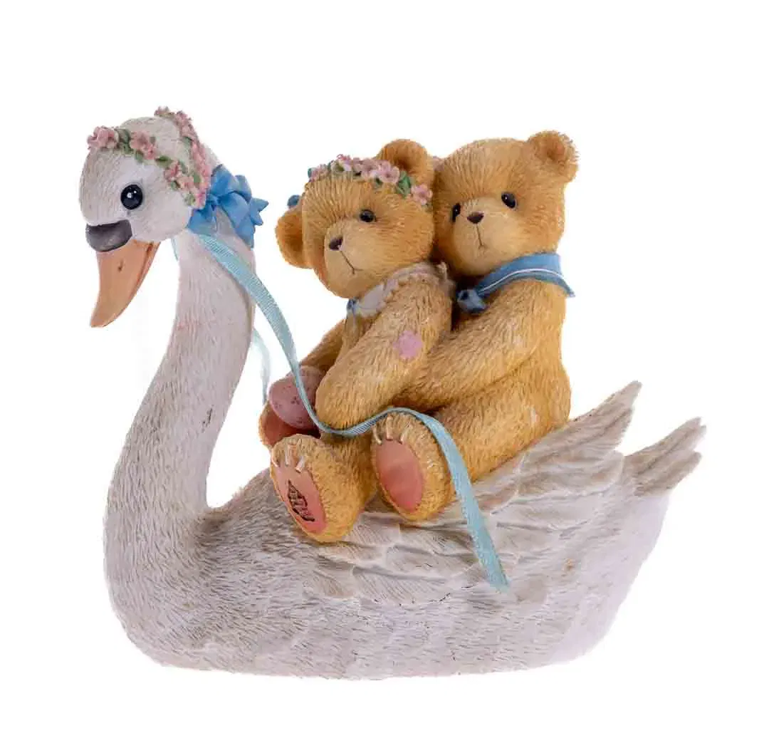Cherished Teddies Matt und Vicki Sammelfigur - Bärenkinder mit Schwan - Bild 3