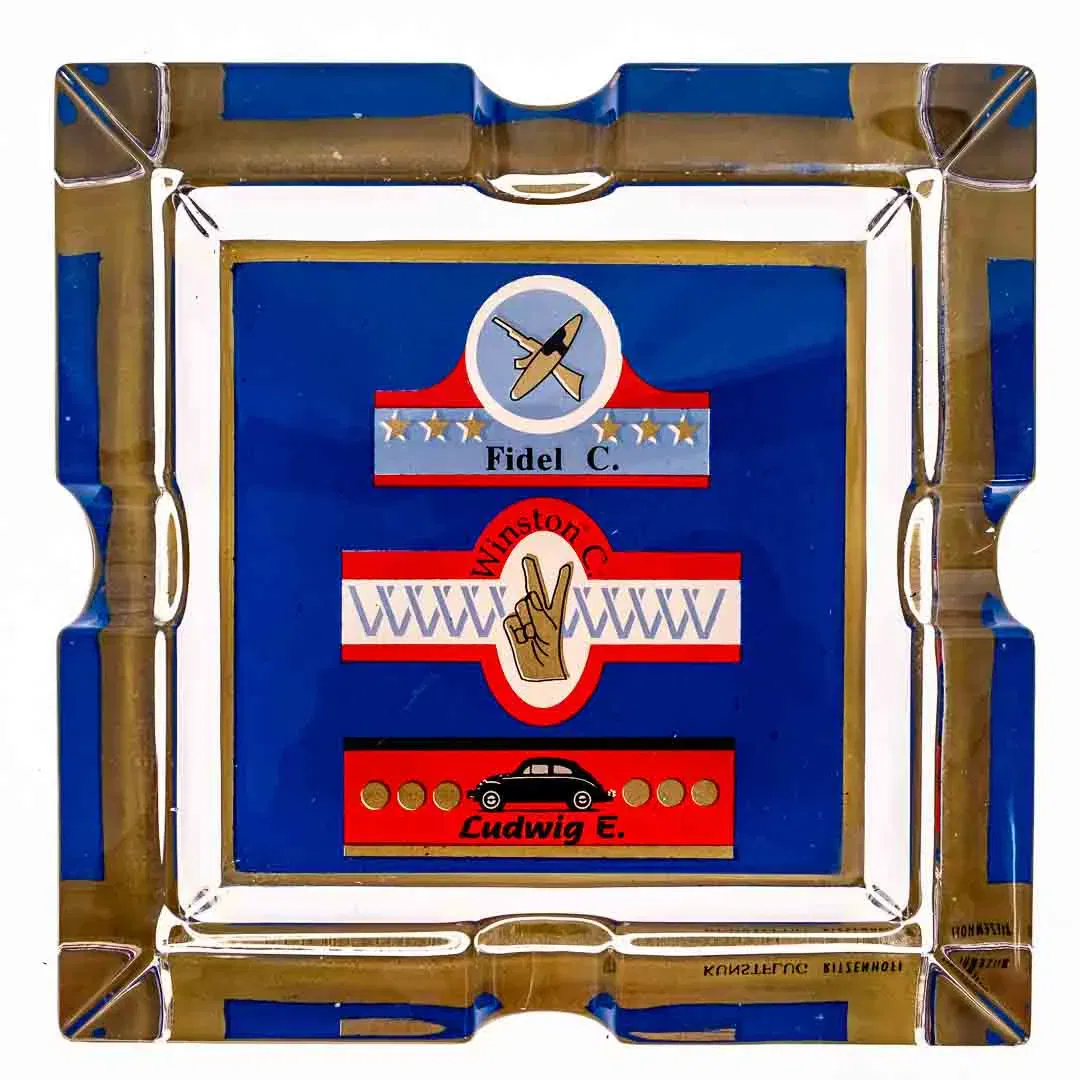 Ritzenhoff Kunstflug Kristallglas Aschenbecher 14,8cm x 14,8cm - Bild 4