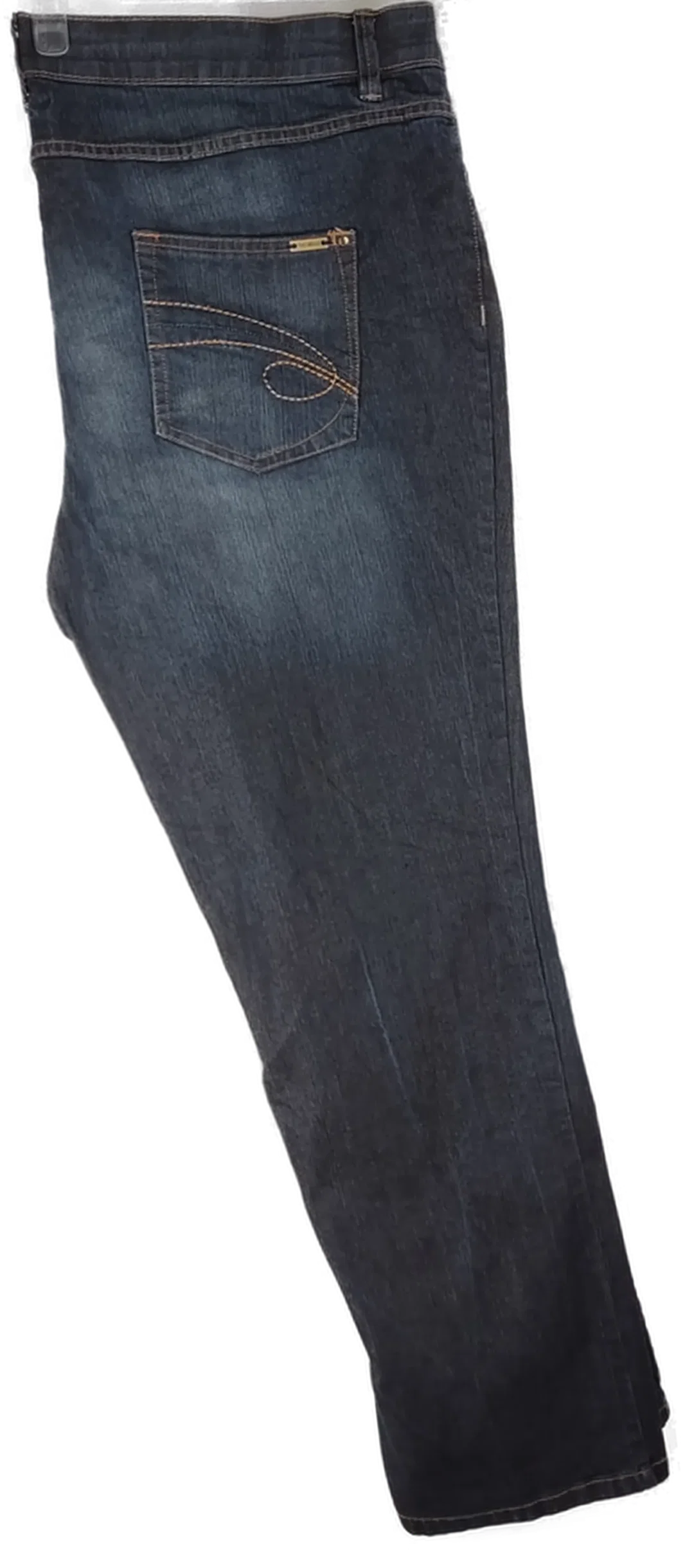 Jeans "The straight Jeans", lang mit Stretch, dunkelblau mit Taschen, Größe 50 – Bild 4