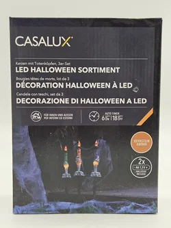 LED-Kerzen für Halloween mit Totenköpfen – Vorschau 4