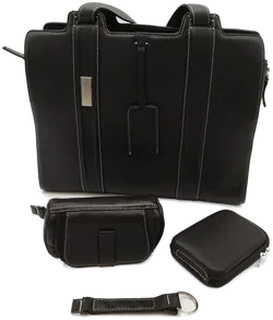 Neuwertige Damenhandtasche aus schwarzem Leder von Piquadro mit Zubehör – Elegant & Vielseitig für jede Saison - Bild 5