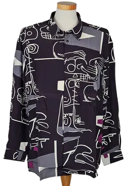 LUIGI Vintage Herren Hemd, marine - Gr. XL  - Bild 1