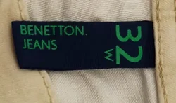 United of Benetton Damenjeans, beige - Gr. W32 - Bild 3
