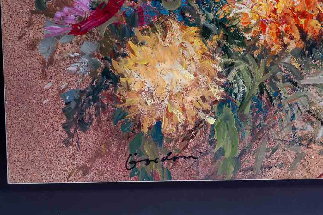 Bild Blumengemälde 59cm x 59cm – Bild 2