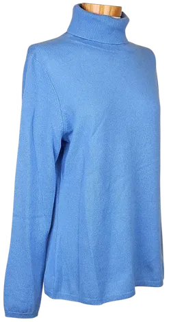 LUISA DI CARPI Damen Kaschmir Rollkragenpullover, blau - Gr. L  - Bild 2