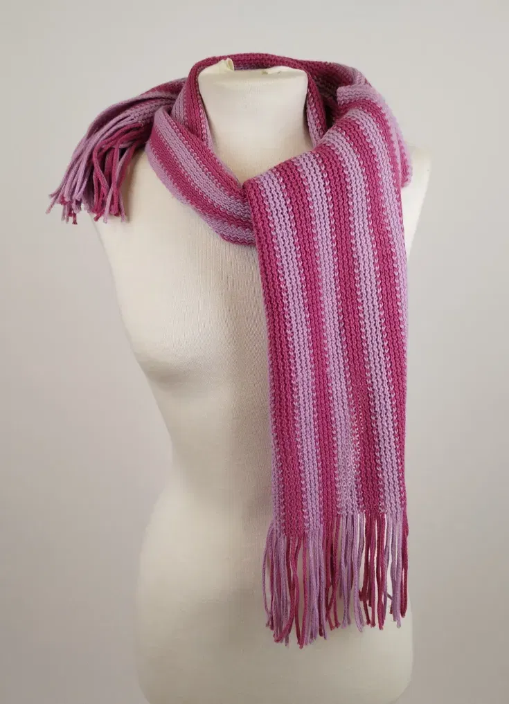 Gestreifter Strickschal - ca. 140cm - Bild 1