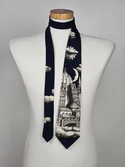 Luxus Vintage Fornasetti Milano Seidenkrawatte 