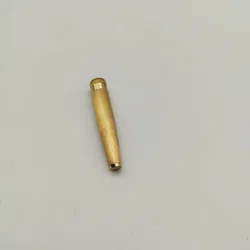 Mini-Füllhalter, gebürstete Oberfläche, vergoldet, No-Name, Edelstahlfeder  - Bild 3