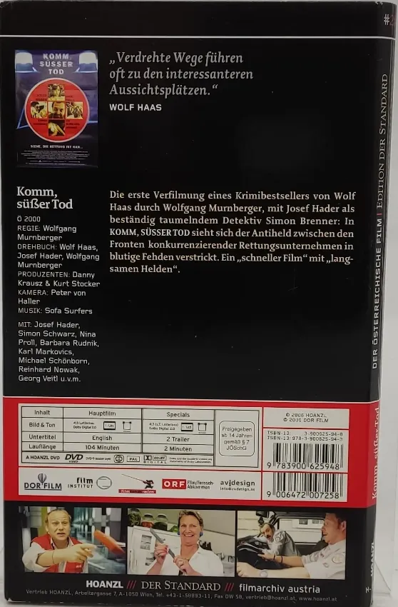 DVD "Komm,süßer Tod" von Wolfgang Murnberger Der Österreichische Film Edition der Standard #25 – Bild 2