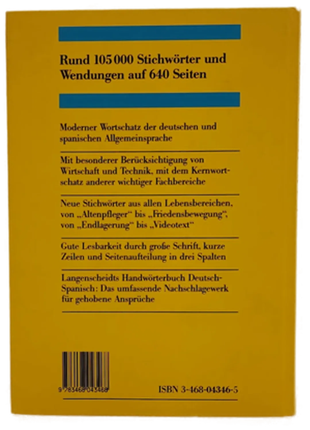 Buch "Langenscheidts Handwörterbuch Deutsch-Spanisch" und "Verb-Tabellen Spanisch" – Bild 2