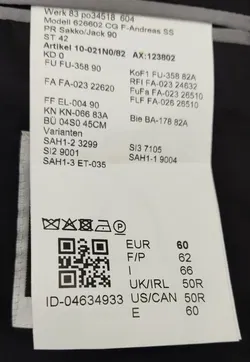 Jean Carriere Herrensakko, grau - Gr. 60/5XL - Bild 5