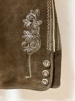 Traditionelle SPIETH & WENSKY Herren Trachtenlederhose - Größe 50 - Antik Wildbock - Neu - Bild 4