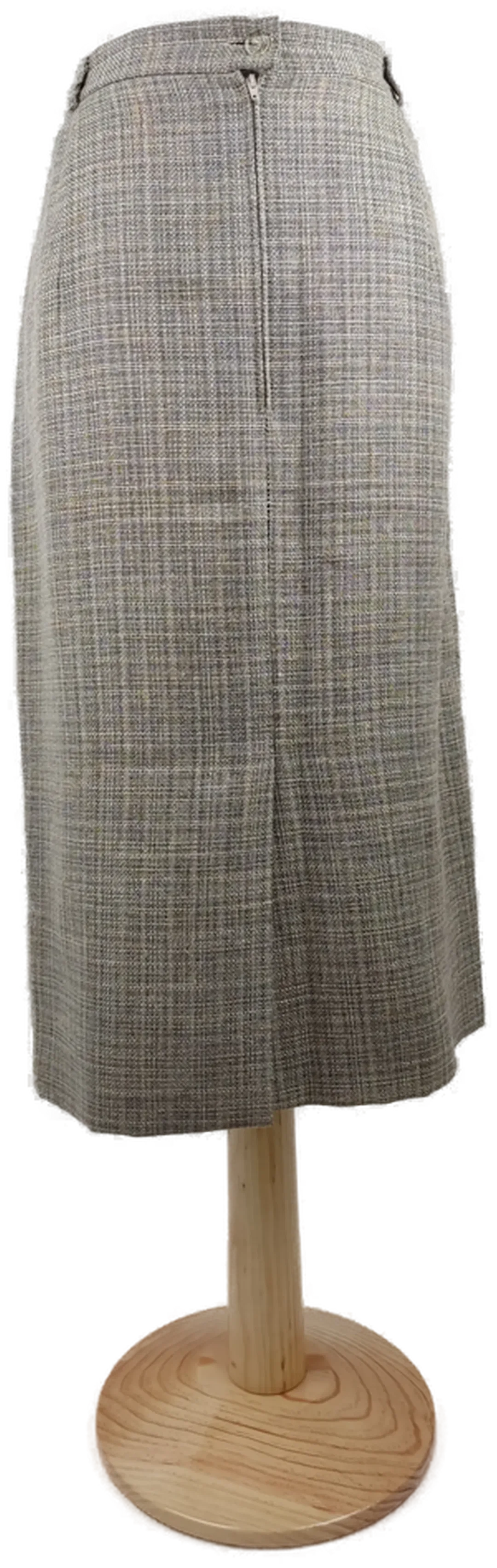 Rock 'Rehli', mit Zipp, Bund und Gummizugeinsatz, beige/schwarz karriet, Größe 46 – Bild 3