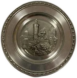 Zinnteller klein Set Durchmesser 12 cm - Bild 2