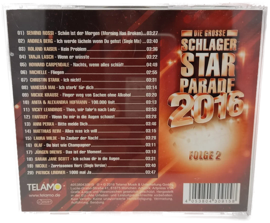 CD "Die grosse Schlager Star Parade 2016" – Bild 2