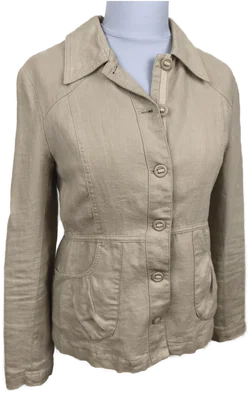 H&M, Leinenjacke, Blazer, Gr. 38 - Bild 5