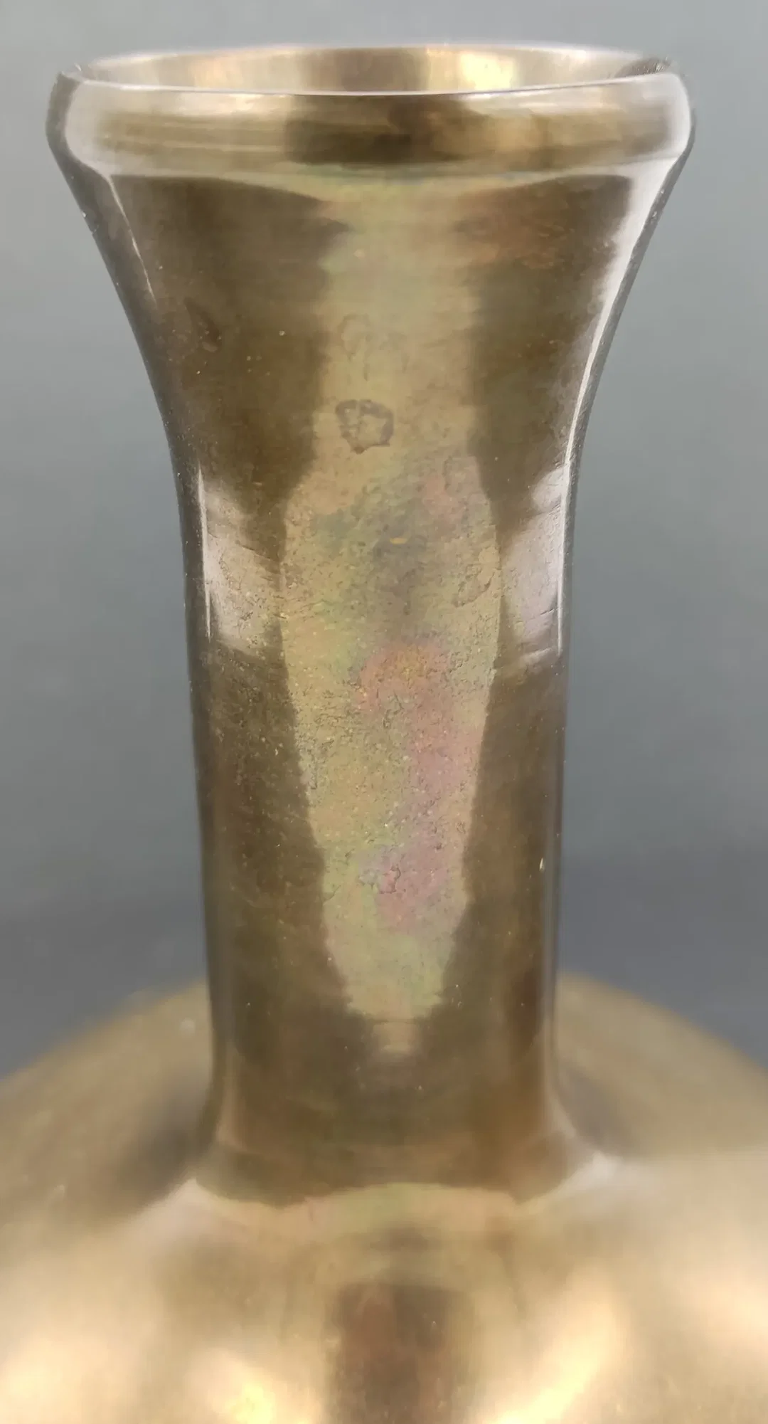  Vintage Metall Vase Höhe ca 16cm Ø ca 9cm – Bild 2