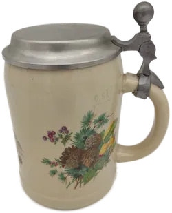 Bierkrug mit Messingdeckel - Bild 2