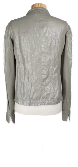 Crisca Damen Jacke grau glänzend - L/42 - Bild 2