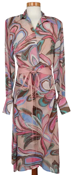 Maryley Damen Maxikleid, rosa - Gr. S  - Bild 1