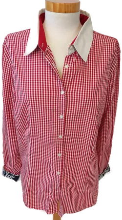 Tommy Hilfiger Damen Hemd, rot - Gr. 40 - Bild 3