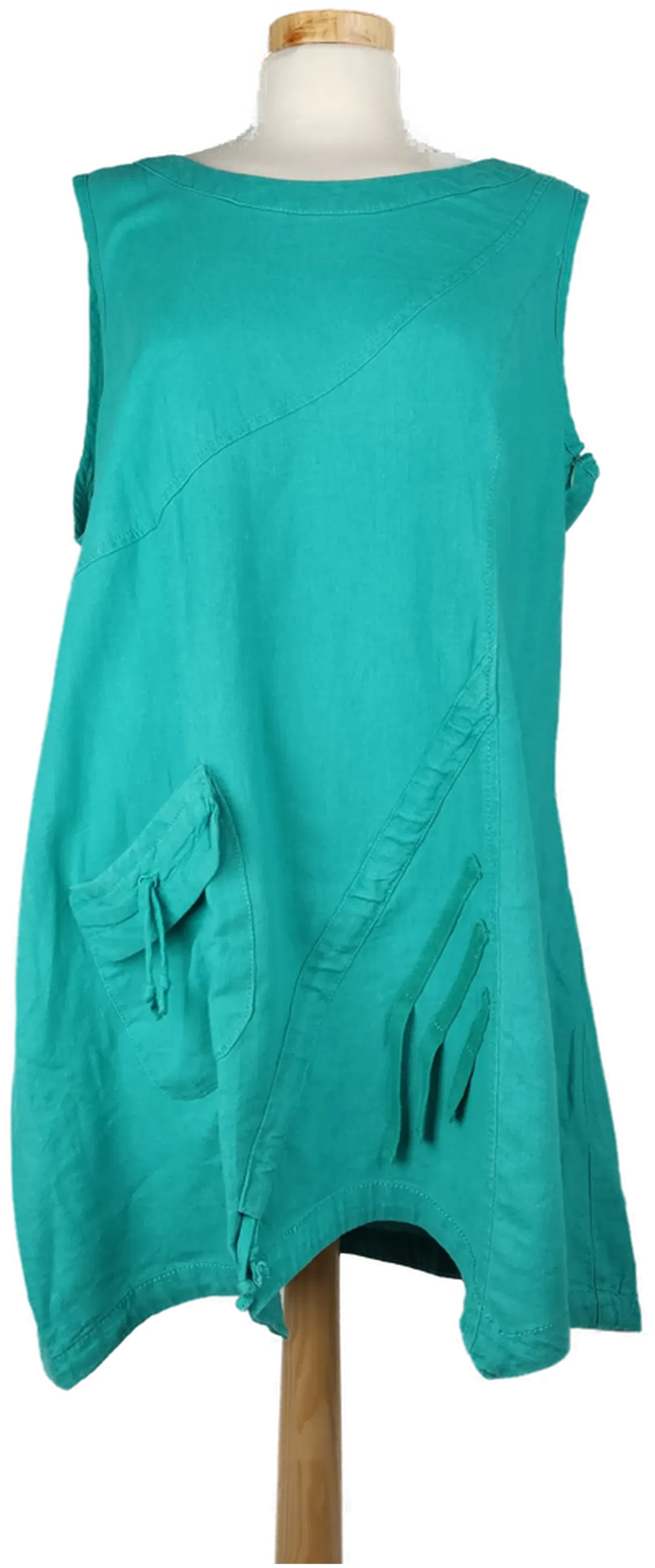  Gina Laura Damen Mini-Sommerkleid türkis - L/40 - Bild 4