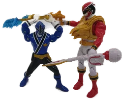 Set mit 2 Power Ranger Blue & Power Ranger Red von Mattel - Bild 2