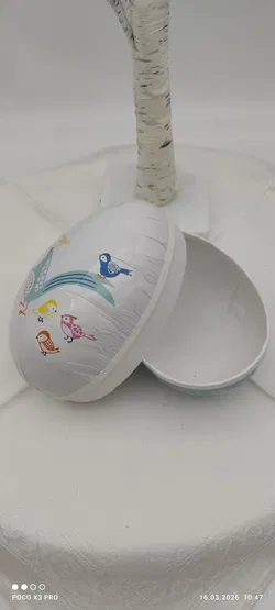 Großes Befüllbares Karton-Osterei | Retro-Osterdeko - Bild 3