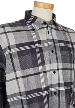 LUIGI Vintage Herren Hemd, grau - Gr. M  - Bild 4