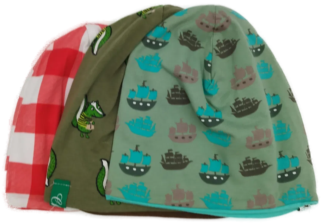 3er Set Jersey Mützen *handmade* Gr. 49/50 - Bild 1