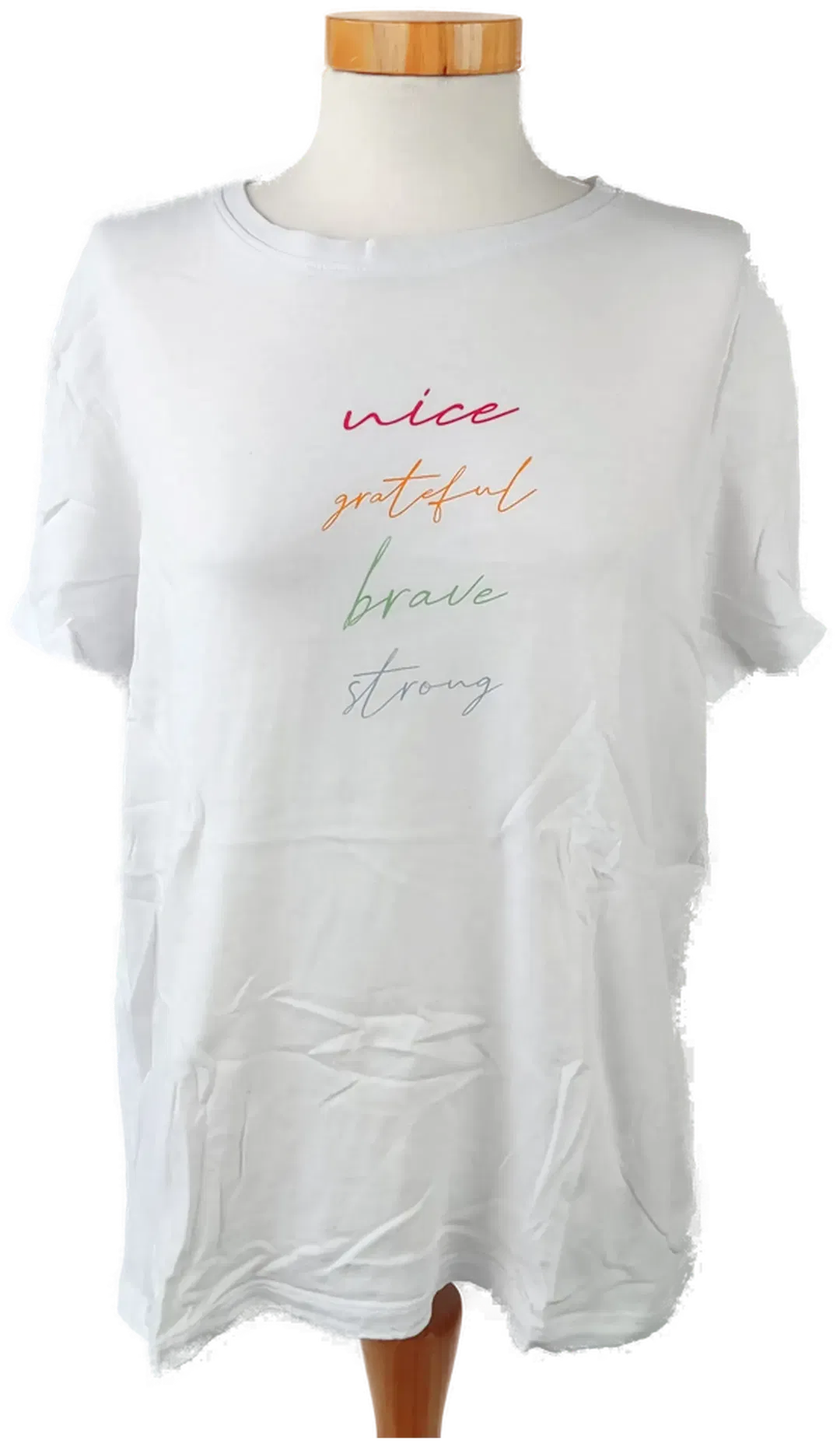 PRIMARK Damen T-Shirt weiß mit Aufdruck - L 42/44 - Bild 4