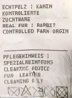 Damen Echtpelz Kaninchenfellkragen schwarz - Bild 4