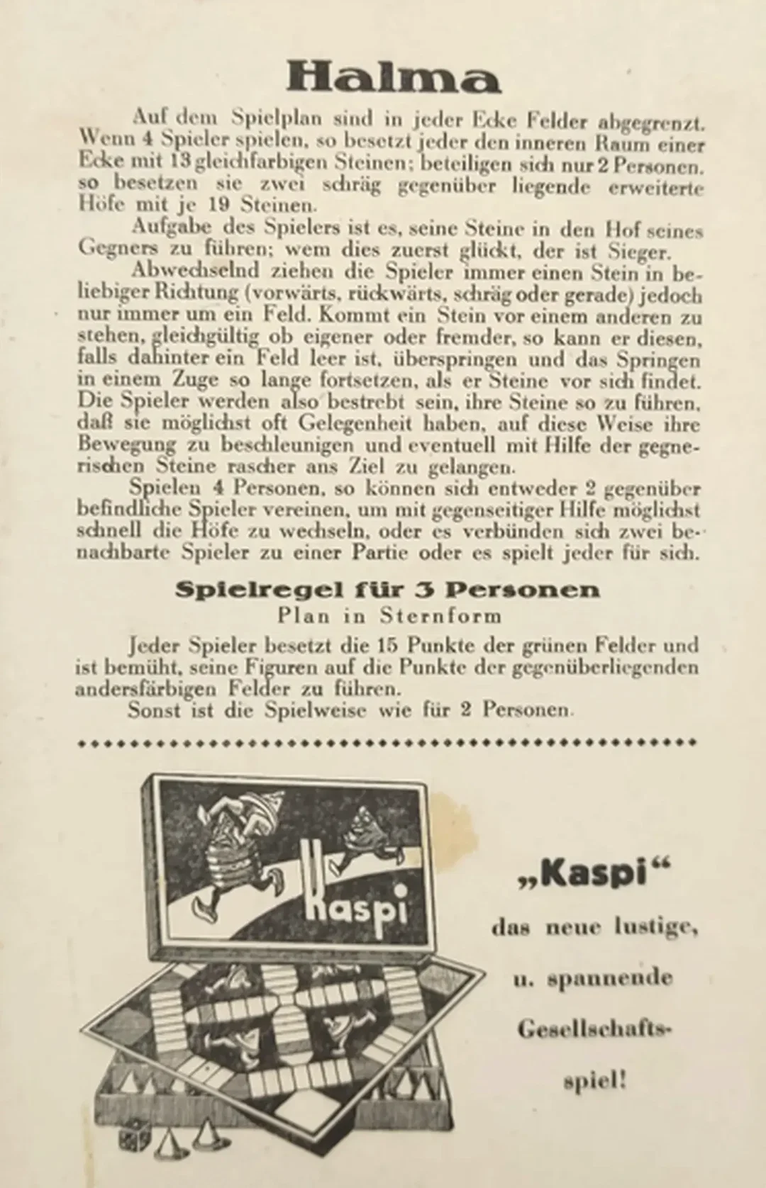 Kaspi-Spiele Wien Halma Brettspiel – Bild 5