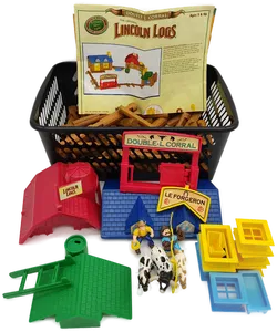 Hasbro Original LINCOLN LOGS Double-L Corral inkl. Anleitung  - Bild 1