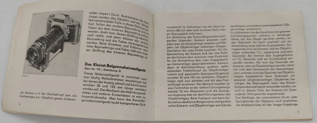 Exakta und EXA-Zubehör für Nah- und Mikroaufnahmen, Manual – Bild 4