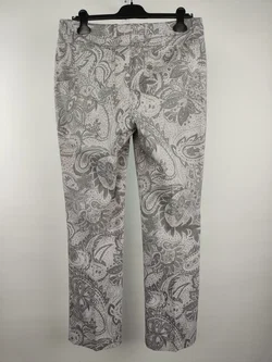 Madeleine Damen-Stretchjeans grau geblümt - 42 / XL - Bild 2