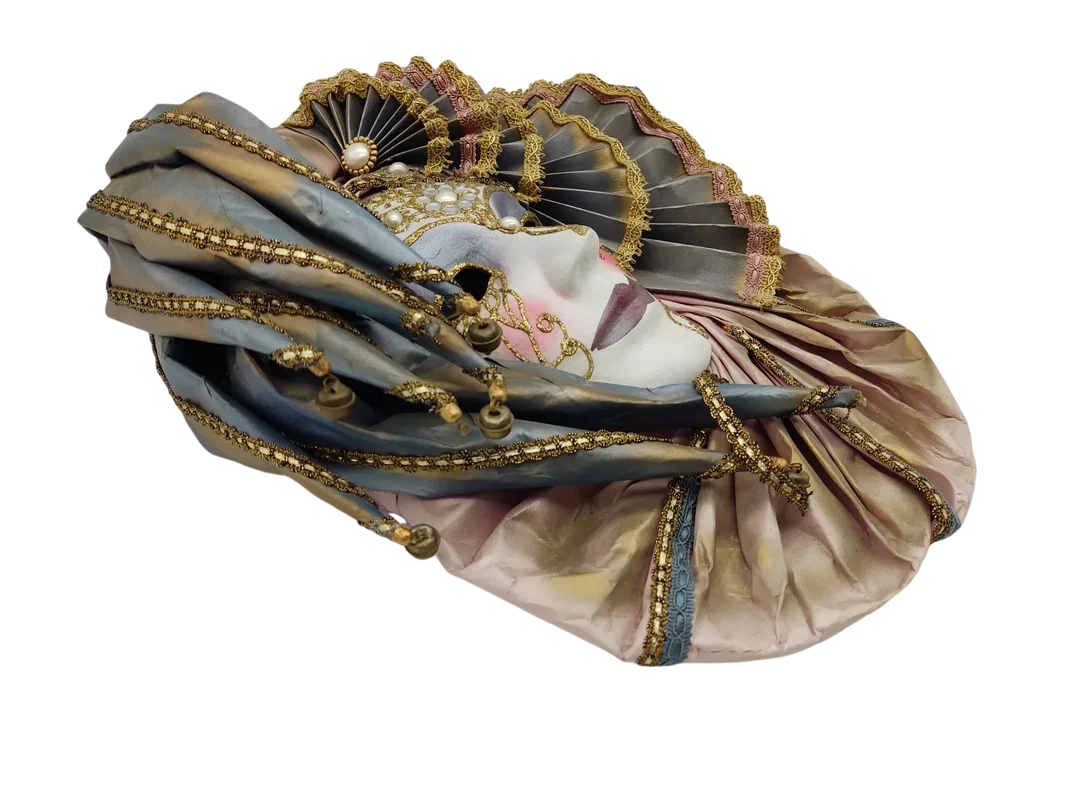 Veneziansiche Harlekin Maske (tragbar) – Bild 3