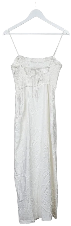ZARA Damen Leinenkleid, weiß - Gr. L - Bild 2